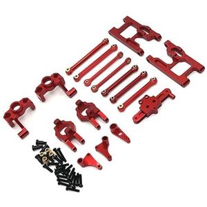 Metalen Upgrade Kit for WLtoys 1/12 124006 12423 12427 12428 RC Auto Onderdelen(Red)