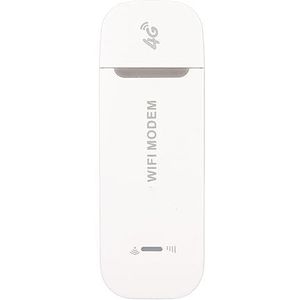 LICAEVEY Draagbare 4G Wifi Router met Simkaartsleuf, 10 Wifi -gebruikers LTE USB Modem High Speed ​​Portable Travel Hotspot Mini Router Plug en Spelen voor Auto's Reizen Naar Huis (WHITE)