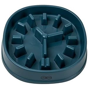 JU&MP Anti Schrokbak Hond - Voerbak Hond - Slow Feeder - Klok (Blauw)