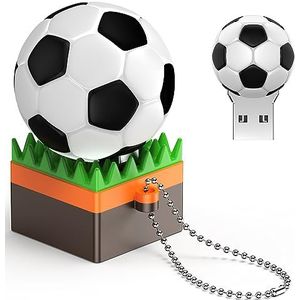 32 GB USB Stick Voetbal Memory Stick Uflatek USB 3.0 siliconen nieuwigheid geheugenstick 32 GB Flash Drive Wit Hi-Speed Flash Drive voor computer, tablet, pc en meer