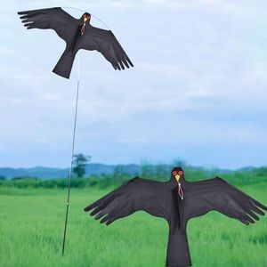TAOLE Flying Hawk Kite Garden Bird Repeller Scarer | Grote Nylon Eagle Enorme Vlieger | Vogelverschrikker Vogel Repe-llent Vlieger | Outdoor Flying Bird Repe-llent Kite Voor Tuin Daken Boerderij Yard