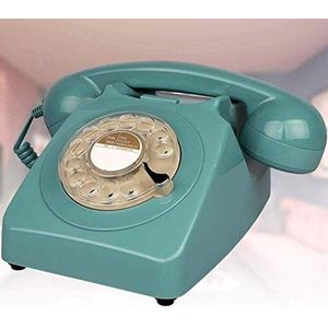 Home Phone Vintage telefoon Retro-stijl telefoon Klassieke bureautelefoon met draaikiezer Draaischijf Retro-telefoon in de kronkelige stijl van de retro vaste telefoon (J)