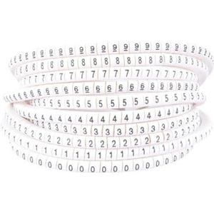Draadnummermarkering, Kabeldraadmarkers Multicolor Meerdere maten Pak van 500(Ec-1(500pcs) white)