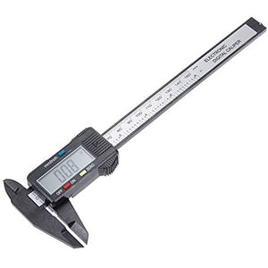 Digitale schuifmaat 150 mm 6inch elektronische digitale remklauw koolstofvezel wijzerplaat Vernier remklauw gauge micrometer meetgereedschap digitale liniaal Meetapparaat (Color : 6, Size : S)