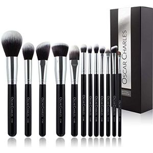 Set van make-upkwasten van Oscar Charles: 12 luxe professionele make-upkwasten