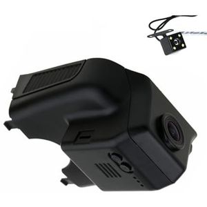 Auto Road Record WiFi DVR Dash Camera Rijvideorecorder Compatibel met Mercedes Benz ML M GLE MB W166 GL GLS X166 2011~2017(Front And Back black)