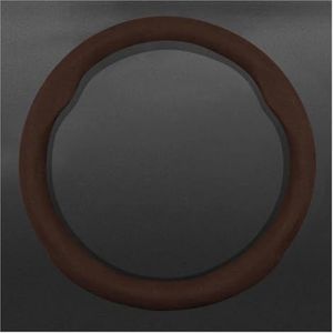 Auto Stuurwiel Protector Bont Lederen Autostuurhoes Geen Geur Super Dun Autostuurhoes Interieuraccessoires Auto Stuurhoes (Color : Round-Brown)