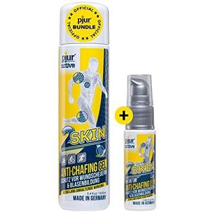pjuractive 2SKIN - Anti-Chafing-Gel - Nooit meer blarenpleisters & schuren - onzichtbare & waterbestendige huidbescherming (Voordeelpakket: 100ml + 20ml)