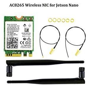 Waveshare AC8265 Wireless NIC Dual Mode Wireless Card for Jetson Nano, Supports 2.4GHz / 5GHz Dual Band WiFi and Bluetooth 4.2, 300Mbps / 867Mbps, Support Linux, Windows 10/8.1/8/7