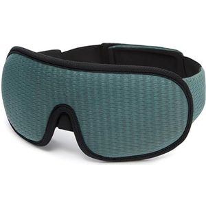 Oogmasker, 3D-slaapmasker, blokkeren, licht, zacht, gevoerd, slaapmasker voor ogen, schaduw, blinddoek, slaaphulp, gezichtsmasker ooglapje om te slapen (groen)