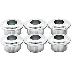 Musiclily Pro 6 mm tot 10 mm Vintage/Modern Gitaar Conversion Stemmechanieken Bushings Tuner Adapter Ferrules, Chroom(6 stuks)