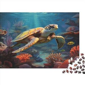 Turtles Puzzel Uitdagende Zeepuzzel voor volwassenen en jongeren, herdenkingsspel, gamer-cadeau, houten puzzel, 500 stuks (52 x 38 cm)