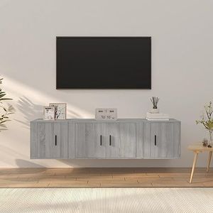 CBLDF Meubels-sets-3-delige tv-kast Set Grijs Sonoma Engineered Wood