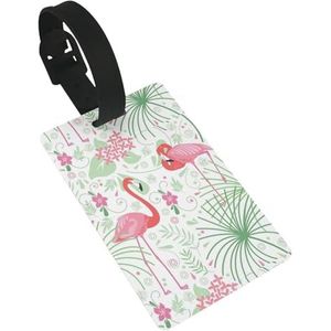 Bagagelabel voor koffer koffer tags identificatoren voor vrouwen mannen reizen snel ter plaatse bagage koffer bloemen flamingo plantkunde