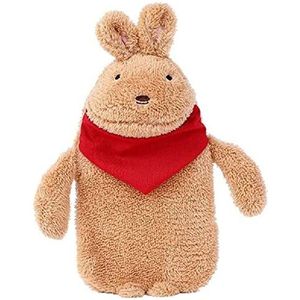 Mini warm water bottlehot, warmwaterkruik schattige dierlijke vorm rubber warmwaterwarmer tas winter warm pluche stof waterinjectie warmwaterkruik (maat : blauw) (maat: rood)