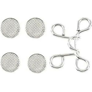 5/1Set Verlengknop Verstelbare Taille Gesp Set Jean Spelden Perfecte Pasvorm Direct Voor Het Aanspannen Van Taille Jeans Geen Naaiknoop-L-Zilver (32mm)-1 Set