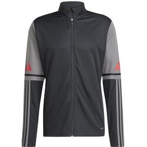 adidas - Squadra 25 - Trainingsjack - Zwart Grijs Rood - 100% Gerecycled Polyester