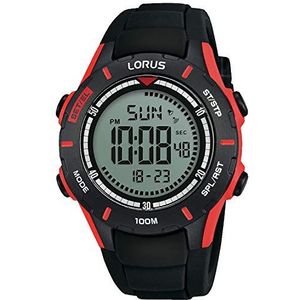 Lorus man digitaal plastic horloge met siliconenband R2361MX