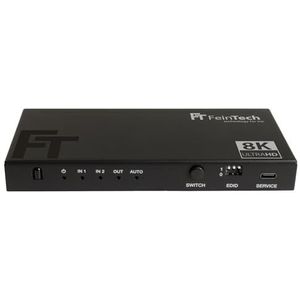 FeinTech SW212 - HDMI 2.1 Switch - 2 In 1 Out - Met Audio Extractor - Schakeldoos