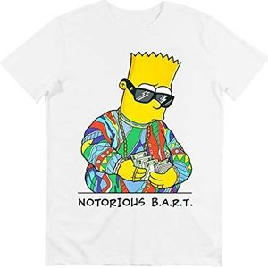 GL BOUTIK Notorious BART - The Simpsons - Biggie - Notorious Big - Heren T-shirt, wit, L