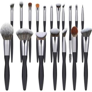 MQPALZKD 16 Sexy Zwarte Make-upborstelset Met Kleine Taille