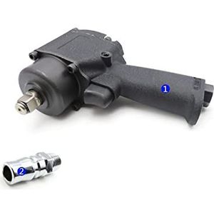 Luchthamerset, Mini Pneumatische/Air Impact Moersleutel Air 1/2 Inch Twin Hammer Air Auto Reparatie Impact Moersleutel Cars Moersleutels Gereedschap Pneumatisch gereedschap
