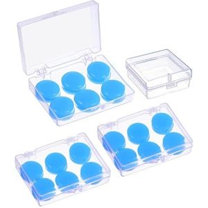 9 paar oordopjes, bescherming, zacht, siliconen oordopjes, vormbaar, om te slapen, zwemmen, wit (blauw)