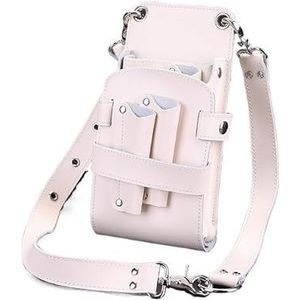 Kapperstas voor uitrusting Haarschaar Tas Clips Tas Kappersschaar Holster Tas Houder Koffer Met Heupriem Kapperstas(Beige)