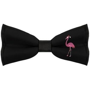 Kerst Flamingo Elegante Vlinderdassen Voor Mannen Verstelbare Pre-Gebonden Vlinderdas Stropdassen Voor Business Dagelijks Feest