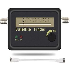 Digitale Satellietzoeker Signaalmeter Meter Signaalaanwijzer Satelliet TV-ontvanger Sat Finder Hoge gevoeligheid(Added White cable)