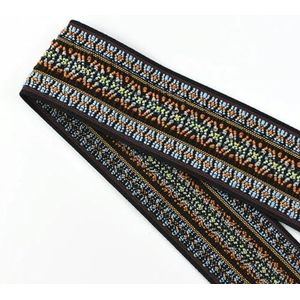 2/5 meter 50 mm polyester jacquard elastische band singelband broek taille bindende rubberen tapes voor rok tassen riem DIY naaien ambachten-EB115-07-50mm-5meter