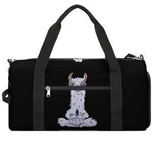 Yoga Llama Alpaca Reizen Plunjezak Sport Gym Handtas Waterdichte Carryon Gymbag Met Schoenen Compartiment