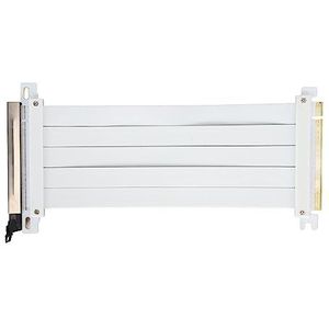PCIE 4.0 X16 Extender Riser-kabel Hoge Afscherming, Flexibel voor Grafische Kaart, Brede Compatibiliteit, Plug and Play, Stabiel Signaal, PCB-ontwerp, Hoge Duurzaamheid (WHITE)