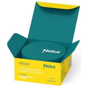 NEBA - Tattoo Butter - Tattooverzorging - voor Genezen, Nieuwe en Oude Tatoeages - met Zonnebloemolie, Vitamine E, Sheaboter - Veganistisch - Geur Ongetemde Ananas - 100ml