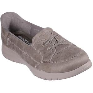 Skechers Flex Perform Tex Slip-ins voor dames, platte slippers, taupe, 37 EU, taupe, 37 EU