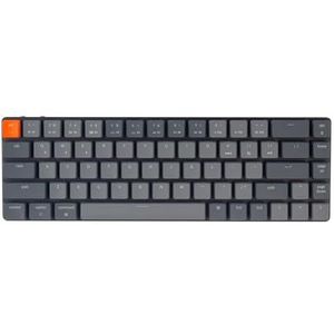 Keychron K7 Max QMK/VIA Ultra-Slim Draadloos Mechanisch Toetsenbord, 2,4 GHz/Bluetooth/USB 3-Mode, 65% Layout, Wit LED, Switch Red, Programmeerbaar Gaming Toetsenbord voor Mac Windows