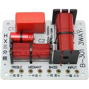 Speaker Crossover, 3-weg 150W Speaker Crossover Divider voor Doe-het-zelf-luidsprekers
