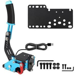 KANGYEBAIHUODIAN Nieuwe USB Logitech Remsysteem Handrem/Drift Adapter Board Fit for Rally G29/G27/G25 PC Hall sensor SIM Racing Games T300 T500 (Color : Blue Connect plate)