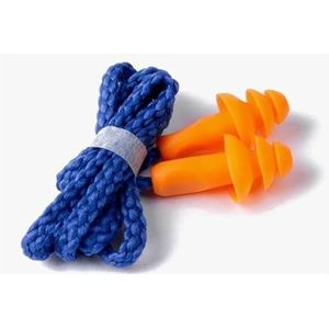 Jingyingtt Siliconen oordop met snoer Werkbeschermer Anti-verloren herbruikbaar gehoor Ruisonderdrukking Veilig zwemmen Waterdichte oordopjes met touw