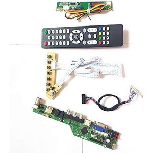 Voor LP154WX4-TLC3/TLC4 1CCFL 30Pin LVDS Remote+Inverter+toetsenbord VGA HDMI AV USB RF lcd scherm panel T.V53 controller board Kit (LP154WX4-TLC4)
