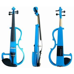 Viool Muziekinstrument Elektrische Viool Beginnerssnaarinstrument Professionele Uitvoering Blauw Roze (Color : Blue)