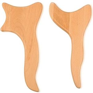 2 delen/set lymfedrainage-massage-gereedschappen houten lymfepeddel voor lichaamsvorming, die cellulitis dieptemassage bestrijdt