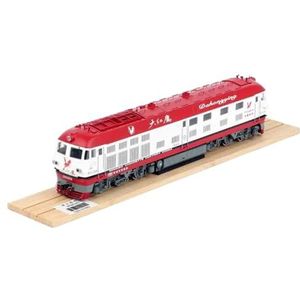 Raceautomodellen Schaal 1:87 Gegoten Legering DF4B Diesellocomotief Speelgoed Trein Auto's Model Geschenk Statische Display op het werk(Red)