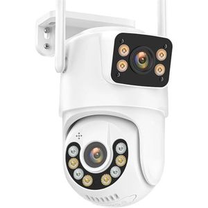 Bewakingscamera, Outdoor IP Camera 8MP 4K HD Beveiliging CCTV Camera Dual Screen Ai Menselijke Detectie Auto Tracking Video surveillance(4MP NO Card)