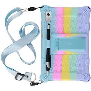 Geschikt for Lenovo Tab M 9 TB-310FU TB-310XU 9 ""Schokbestendige Silicon Kickstand Kids Tablet cover(Color:Colourful blue)