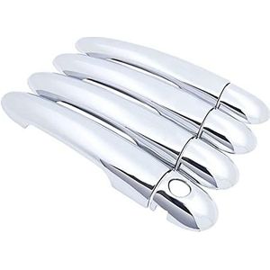 Beschermhoes Chrome Deurgreep Cover Trim Set Auto Styling Accessoires Voor Renault Voor MEGANE Voor Ii MK2 2002 2003 2004 2005 2006 2007 2008(1 Keyhole 4 Door)