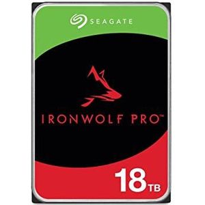 Seagate IronWolf Pro, 18 TB, Enterprise NAS interne harde schijf HDD – CMR, 3,5-inch, SATA, 6Gb/s, 7200 RPM, 256 MB cache, voor RAID Network-Attached Storage, Rescue-services (ST18000NT001) (Refurbished)