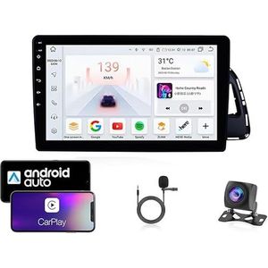 Android 13 Dubbel Din Auto Stereo Touchscreen Auto Stereo Voor Audi Q5 2008-2017 Met Bluetooth GPS Navigatie WiFi FM Radio USB/SWC/Plug en Play Ondersteuning Carplay&Android Auto(8 Core 4G+Wifi 2G+32G