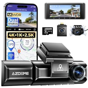 AZDOME - M550 MAX - 3-Kanaals Dashcam - 4K - 150° Hoek - Wifi - GPS