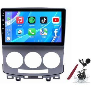 Android 14 Autoradio Sat Navi voor M-azda 5 (2005-2010) 9 Inch Touchscreen Multimedia Speler met Draadloze Carplay GPS Navigatie FM RDS Bluetooth 5G-WiFi SWC DSP,M100s
